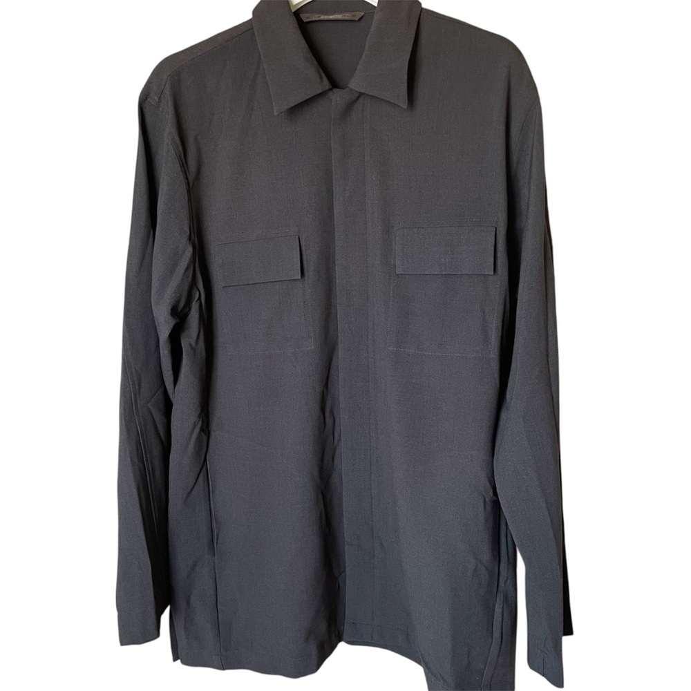 Sqwear‎ Sportswear Vintage Button Up Black Shirt with Pockets, M